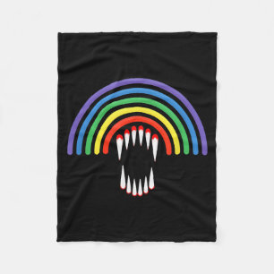 Cute Lgbtq Vamre Lgbt Halloween Ghost Rainbow Gay Fleece Blanket