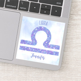 Cute Libra Astrology Sign Personalised Laptop
