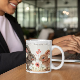 Cute Life is Better with Bunny Rabbits Coffee Mug