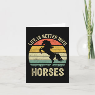 Cute Life Is Better With Horses Horseback Riding S Card