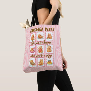 Cute Life is Happy as a Capy CAPYBARA VIBES Tote Bag