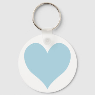 Cute Light Blue Heart Key Ring