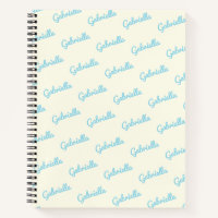 Cute Light Blue Personalised Script Name Sketch