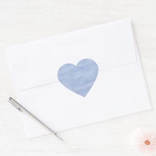 Cute light blue sky abstract pattern minimalist heart sticker