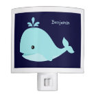 Cute Light Blue Whale Personalised
