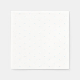 Cute light blue white tiny polka dots elegant chic napkin