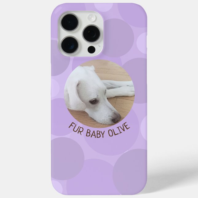 Cute Light Purple Polka Dot Spotted Circles Design Case-Mate iPhone Case (Back)