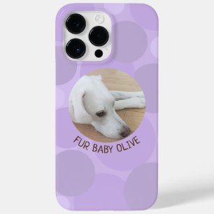 Cute Light Purple Polka Dot Spotted Circles Design Case-Mate iPhone 14 Pro Max Case