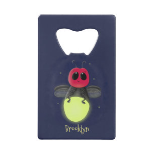 Cute lightning bug firefly cartoon illustration