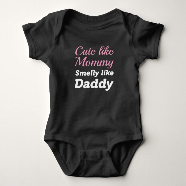 Cute Like Mummy Baby Bodysuit (Front)