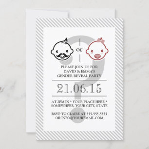 Cute Lil Boy or Lil Girl Baby Shower Invitations