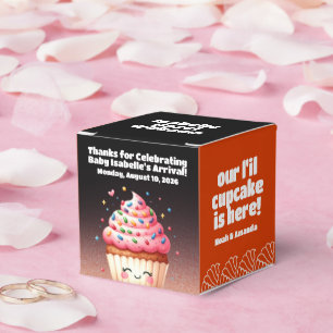 Cute L'il Cupcake Sprinkles Baby Shower Welcome Favour Box