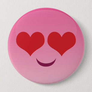 Cute lil Heart Eyes emoji 10 Cm Round Badge