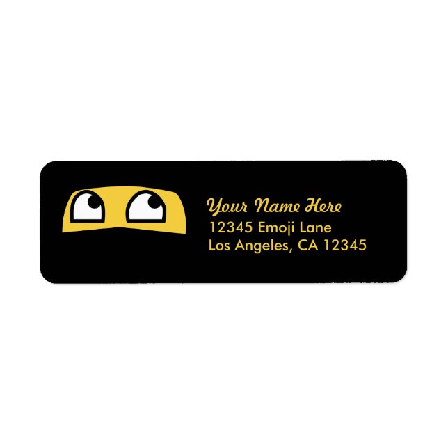 Cute lil' Ninja Emoji Return Address Label (Front)