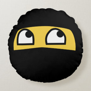Cute Lil' Ninja emoji Round Cushion