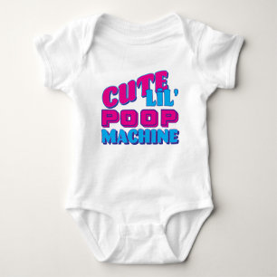Cute Lil Poop Machine Baby Bodysuit