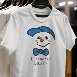 Cute Lil Snow Mac Little Brother Snowman Face T-Shirt