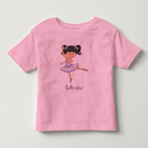 Cute lilac Ballerina 1 Ballet Star Toddler T-Shirt