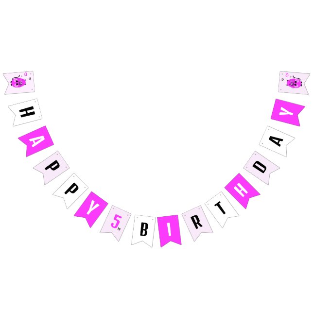 Cute lilac cat bunting  (All)