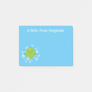 Cute lime citrus fruit green cartoon illustration post-it notes
