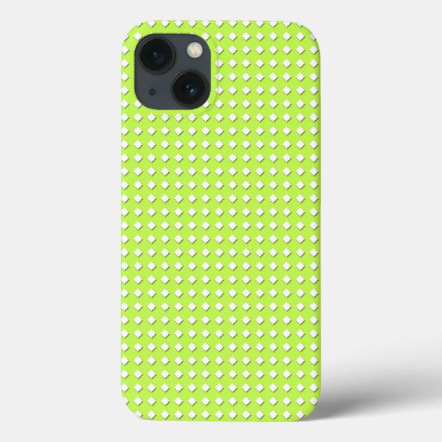 Cute Lime Green Geometric Pattern - Little Diamond Case-Mate iPhone Case (Back)
