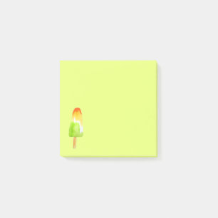Cute lime popsicle girl's art stationery post-it notes