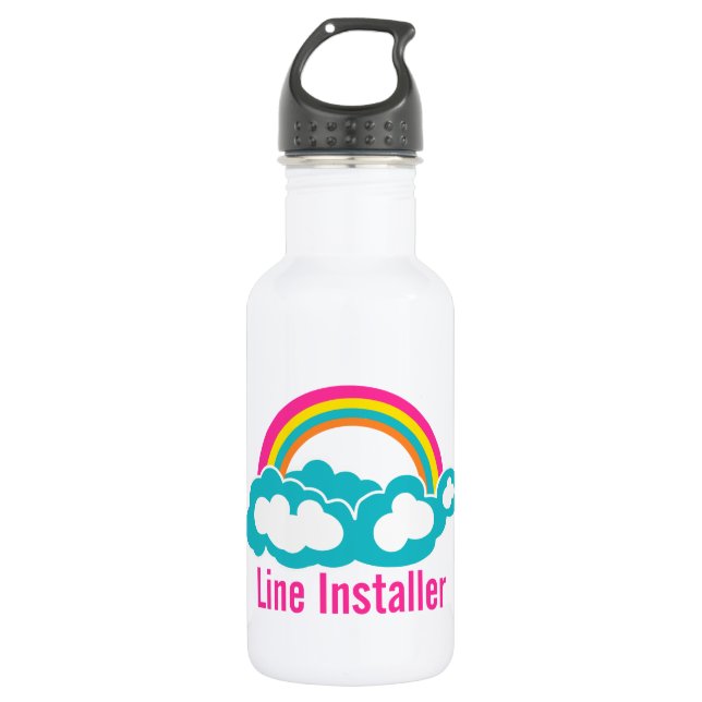 Cute Line Installer 532 Ml Water Bottle (Front)