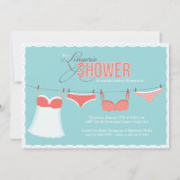 Cute Lingerie Aqua Pink Coral Shower