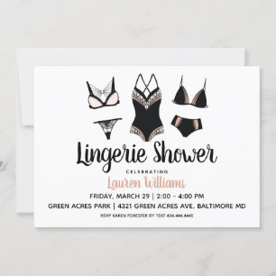 Cute Lingerie Bridal Bachelorette Invitation