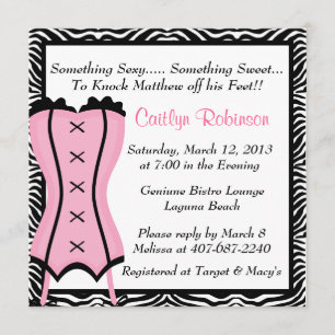 Cute Lingerie Bridal Shower Invitation