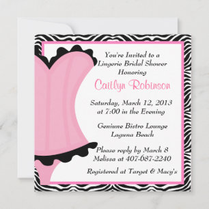 Cute Lingerie Bridal Shower Invitation