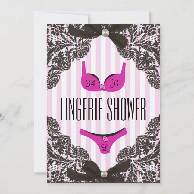 Cute Lingerie Shower Invitation (Front)