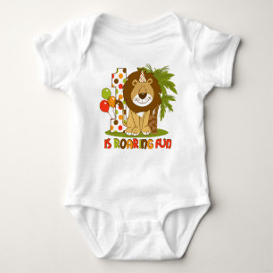 Cute Lion 1st Birthday Baby Bodysuit
