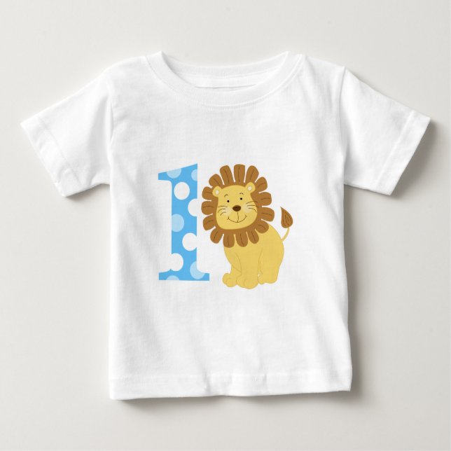 Cute Lion 1st Birthday I'm ONE T-Shirt (Front)