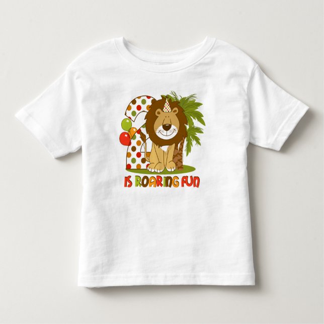 Cute Lion 2nd Birthday Toddler T-Shirt (Front)