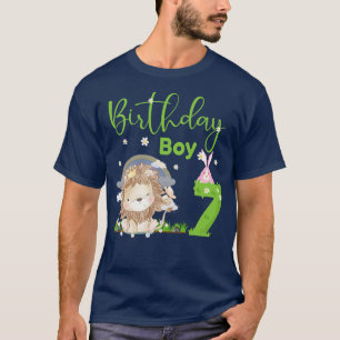 Cute Lion 7th Birthday Boy T-Shirt