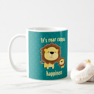 Cute Lion And Baby Cub Kids Birthday Coffee Mug