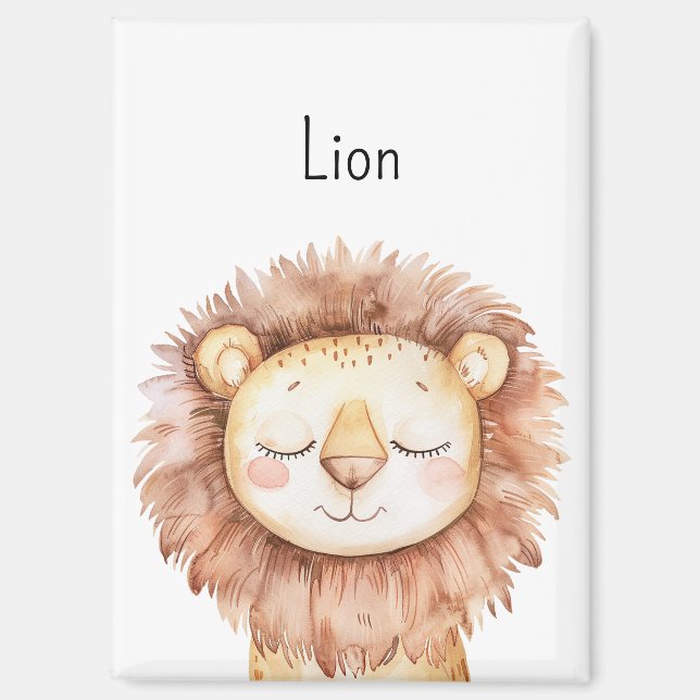 Cute Lion Animals Magnet (Front)