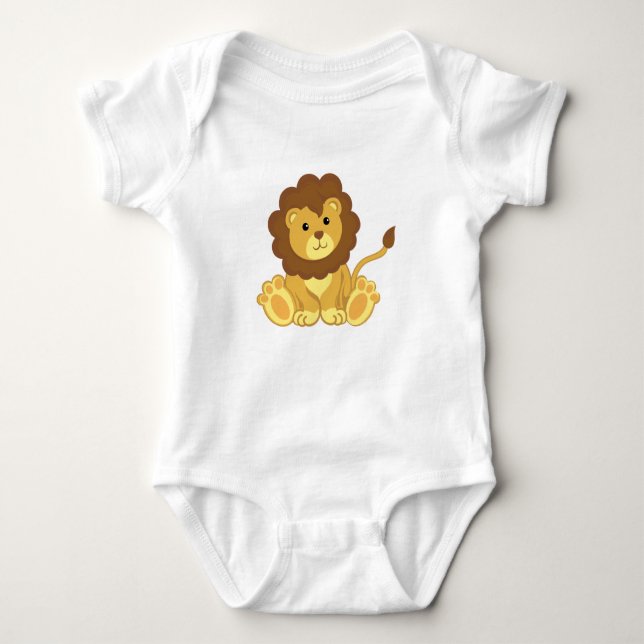 Cute Lion Baby Clothing Baby Bodysuit (Front)