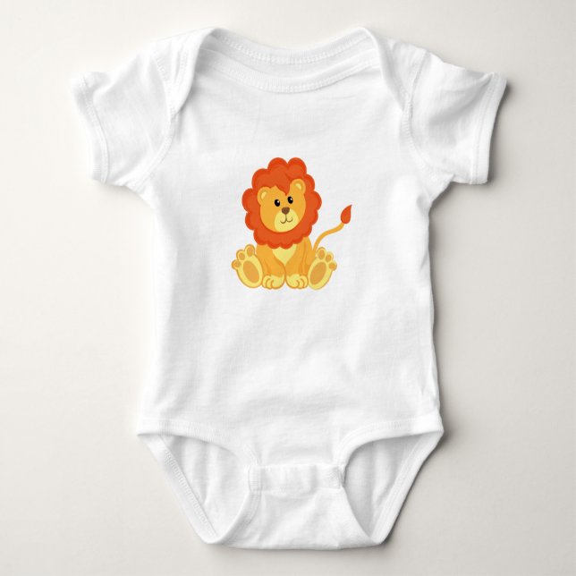 Cute Lion Baby Clothing Baby Bodysuit (Front)