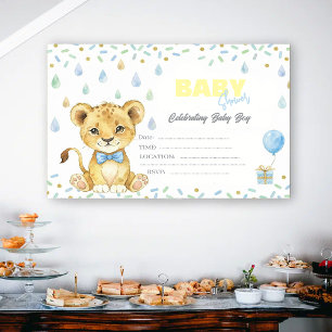 Cute Lion Baby Shower Invitation – Personalised 