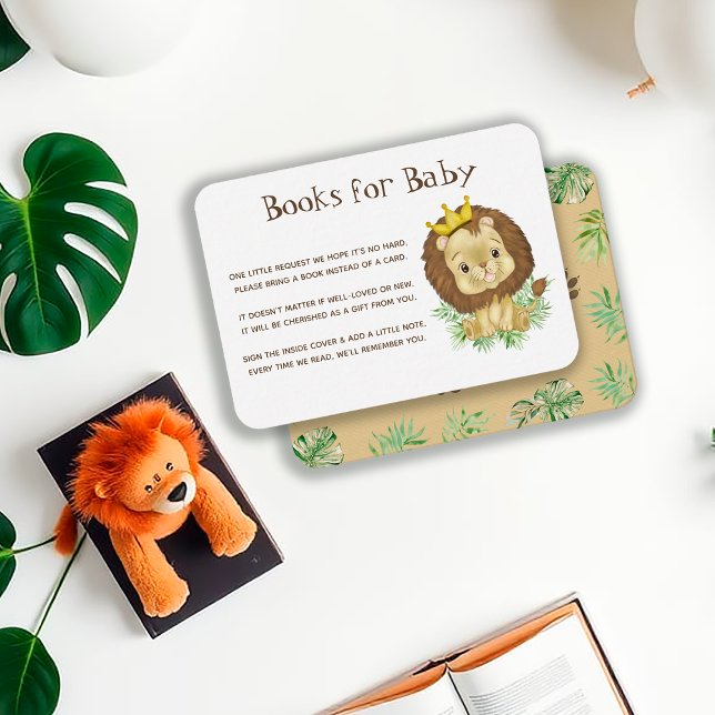 Cute Lion Baby Shower Theme Books for baby Insert (Creator Uploaded)