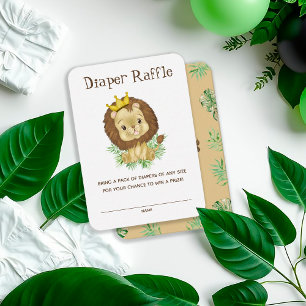 Cute Lion Baby Shower Theme - Diaper Raffle Insert