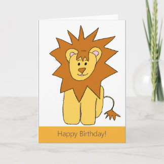 Cute Lion Birthday Card