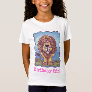 Cute Lion Birthday Girl Party T-Shirt