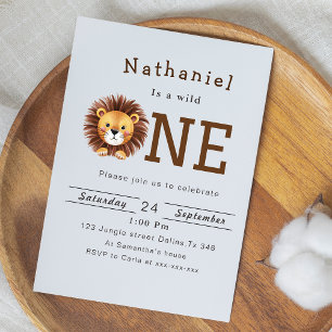 Cute Lion birthday  Invitation