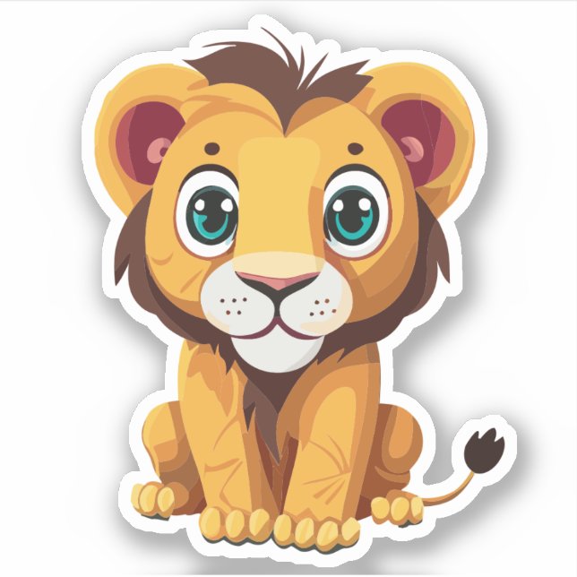 Cute Lion Cartoon Charactor (Front)