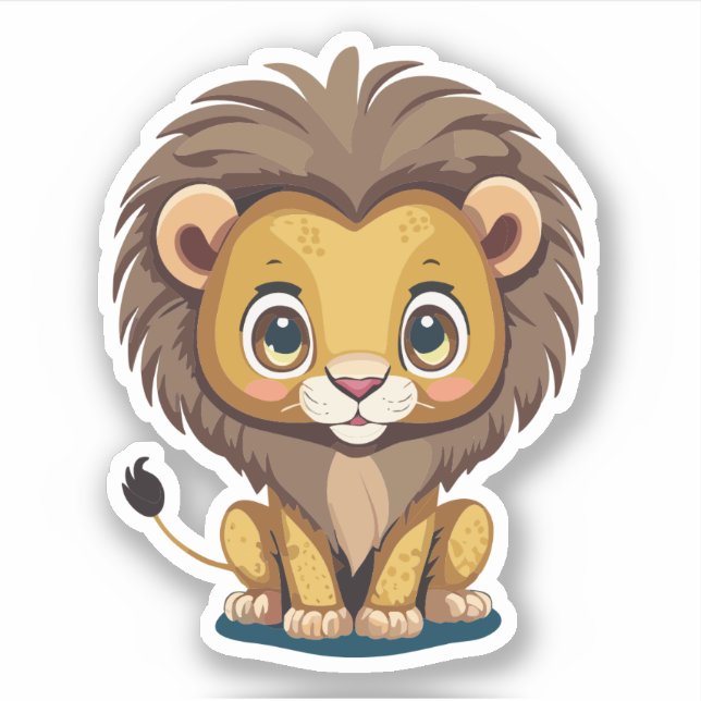 Cute Lion Cartoon Charactor (Front)