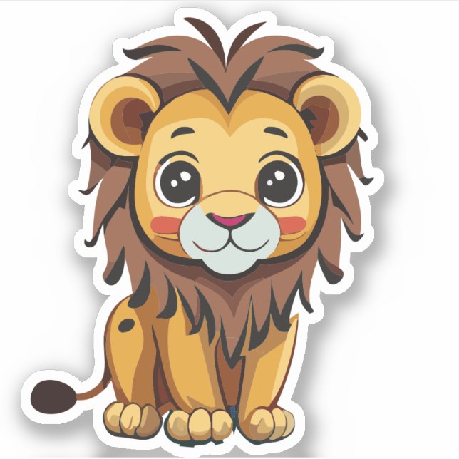 Cute Lion Cartoon Charactor (Front)
