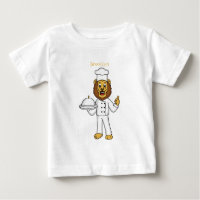 Cute lion chef cartoon illustration